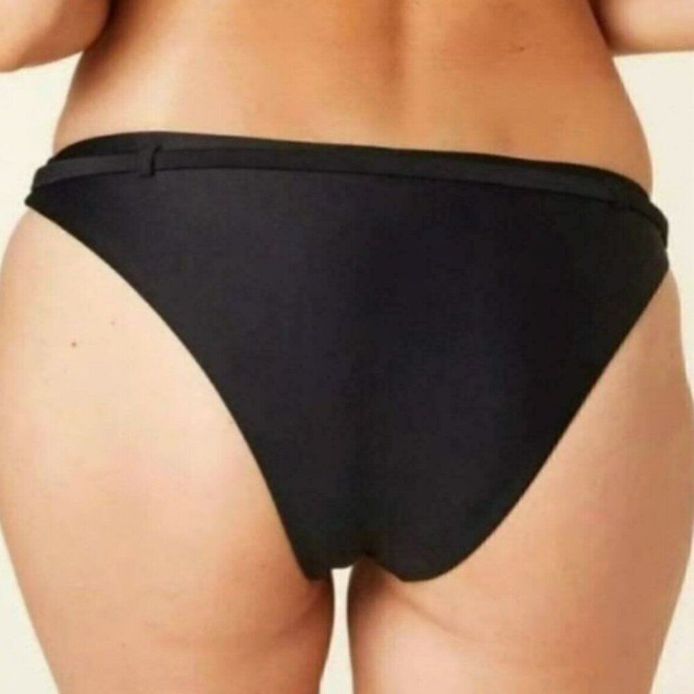 Andie Swim Bikini Bottom The Riviera Belted Black Casual Neutral Classic - Picture 5 of 15